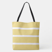 Baby Gele en Witte Stripes Gepersonaliseerd Tote Bag (Achterkant)