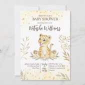 Baby gele goudbruine baby shower Uitnodigen Kaart (Voorkant)