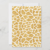 Baby gele goudbruine baby shower Uitnodigen Kaart (Achterkant)