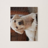Baby gele Labrador Puppy Dog op Belly Legpuzzel (Verticaal)