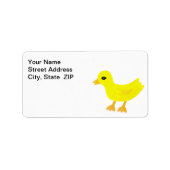 Baby Gele Rubber Ducky Adresetiketten Etiket (Voorkant)