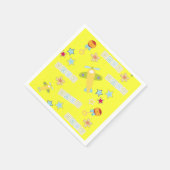 Baby gele vliegtuigpapieren servetten (Hoek)