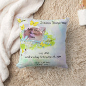 Baby gele vogel- en vlinderfoto-Lijst Kussen (Deken)