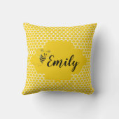 Baby gele witte honingraat honingraat kussen (Achterkant)