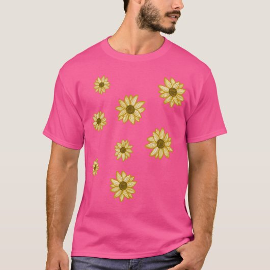 Baby Gele zonnebloemen T-shirt (Voorkant)