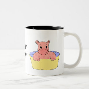 Baby Gelukkig Nijlpaard Tweekleurige Koffiemok