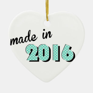 Baby gemaakt in 2016 keramisch ornament