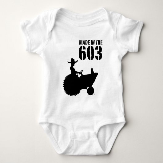 Baby gemaakt in de 603 romper (Voorkant)