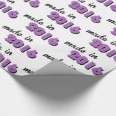 Baby gemaakt in Paars 2016 Cadeaupapier (Hoek)