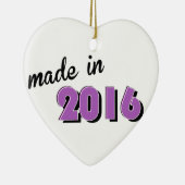 Baby gemaakt in Paars 2016 Keramisch Ornament (Rechts)