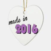 Baby gemaakt in Paars 2016 Keramisch Ornament (Links)