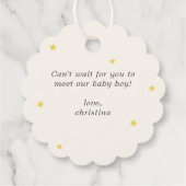 Baby Gender Neutral Clouds Oh Baby Bedankt Bedankjes Labels (Achterkant)