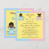 Baby Gender onthullen Afrikaanse Amerikaanse baby' Kaart (Voorkant / Achterkant)