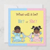 Baby Gender onthullen Afrikaanse Amerikaanse baby' Kaart (Achterkant)