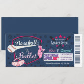 Baby gender onthullen - Baseballs of Ballet Kaart (Voorkant / Achterkant)