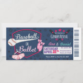 Baby gender onthullen - Baseballs of Ballet Kaart (Voorkant)