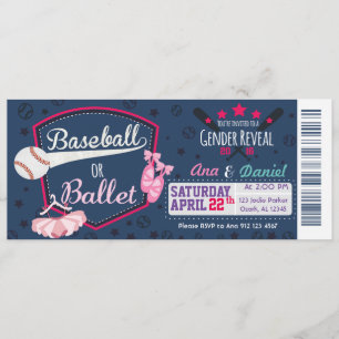 Baby gender onthullen - Baseballs of Ballet Kaart
