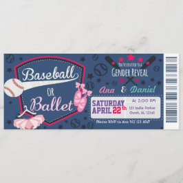 Baby gender onthullen - Baseballs of Ballet Kaart