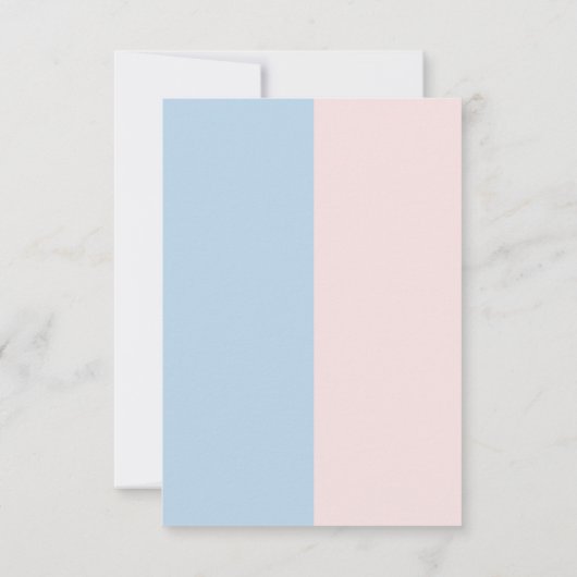 Baby gender onthullen Baseballs of Bows Bedankkaart (Achterkant)