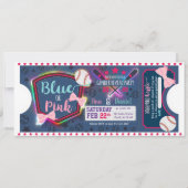 Baby gender onthullen - Baseballs of Bows Invitati Kaart (Voorkant)