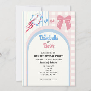 Baby gender onthullen Baseballs of Bows Kaart