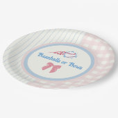 Baby gender onthullen Baseballs of Bows Papieren Bordje (Gekanteld)