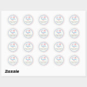 Baby gender onthullen Baseballs of Bows Ronde Sticker (Vel)