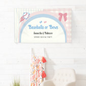 Baby gender onthullen Baseballs of Bows Spandoek (Insitu)
