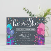 Baby gender onthullen - Hij of Zij Gender onthulle Kaart (Staand voorkant)