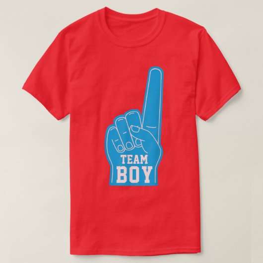 Baby Gender onthullen Mededelingen Team Boy Mannen T-shirt (Design voorkant)