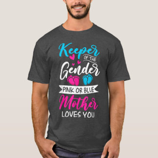 Baby gender onthullen schoenroze of blauwe moederl t-shirt