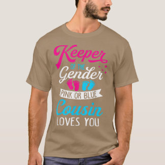Baby gender onthullen schoenroze of blauwe neef li t-shirt