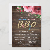 Baby Gender onthulling Baby shower Invitation Flor Kaart (Voorkant)