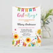 Baby Gender onthulling Mexicaanse uitnodiging voor (Staand voorkant)