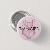 Baby gender onthulling team meisje ronde button 3,2 cm (Voorkant /achterkant)