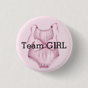 Baby gender onthulling team meisje ronde button 3,2 cm