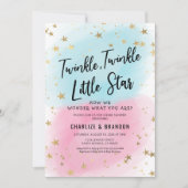 Baby Gender onthulling Twinkle Twinkle Little Star Kaart (Voorkant)