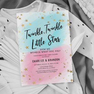 Baby Gender onthulling Twinkle Twinkle Little Star Kaart