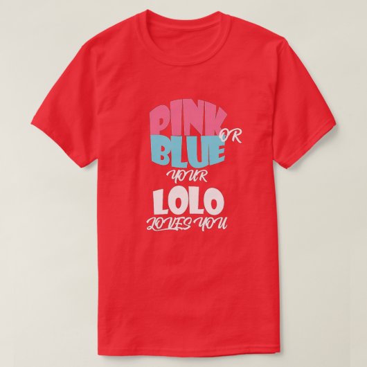 Baby Gender onthulling voor LOLO essel T-shirt (Design voorkant)