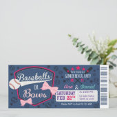 Baby-gender-openbaring - Baseballen of Bows Kaart (Staand voorkant)