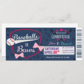 Baby-gender-openbaring - Baseballen of Bows Kaart (Voorkant / Achterkant)