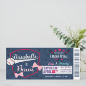 Baby-gender-openbaring - Baseballen of Bows Kaart (Staand voorkant)