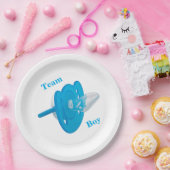 Baby Gender Reopenbaart party - Team Boy Papieren Bordje (Feest)