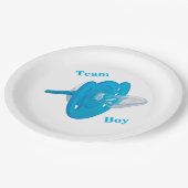 Baby Gender Reopenbaart party - Team Boy Papieren Bordje (Gekanteld)