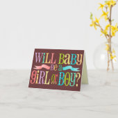 Baby Gender Reveal - Aangepaste notitiekaarten (Gele Bloem)