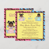 Baby Gender Reveal African American Babies Kaart (Voorkant / Achterkant)
