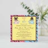 Baby Gender Reveal African American Babies Kaart (Staand voorkant)