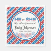 Baby Gender Reveal - Firecracker 4 juli Servet (Voorkant)