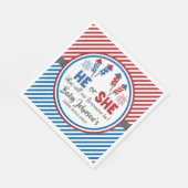 Baby Gender Reveal - Firecracker 4 juli Servet (Hoek)