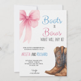 Baby gender reveal Invitation card Kaart